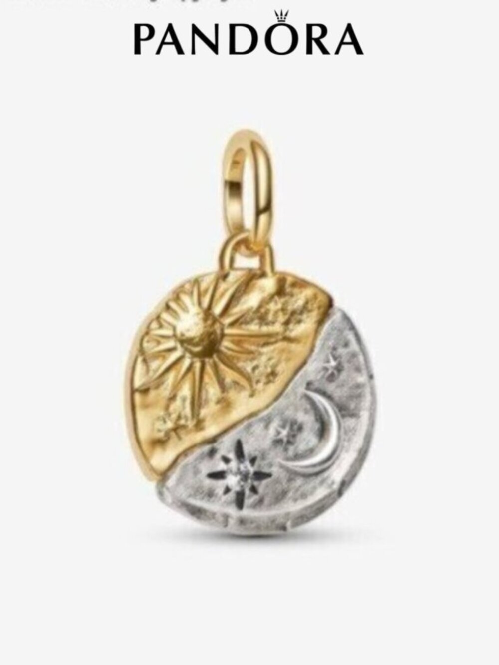 ✅NWT Pandora Sun and Moon Medallion Charm